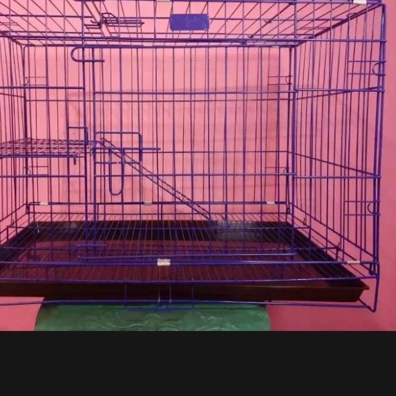 kandang kucing 2 tingkat ukuran P 60 L 40 T50 cm