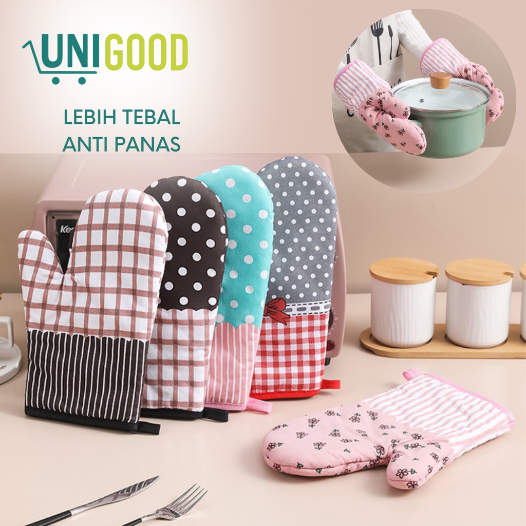 UNIGOOD - Sarung Tangan Oven Dapur Microwave Gloves Tahan Panas Lapisan Tebal