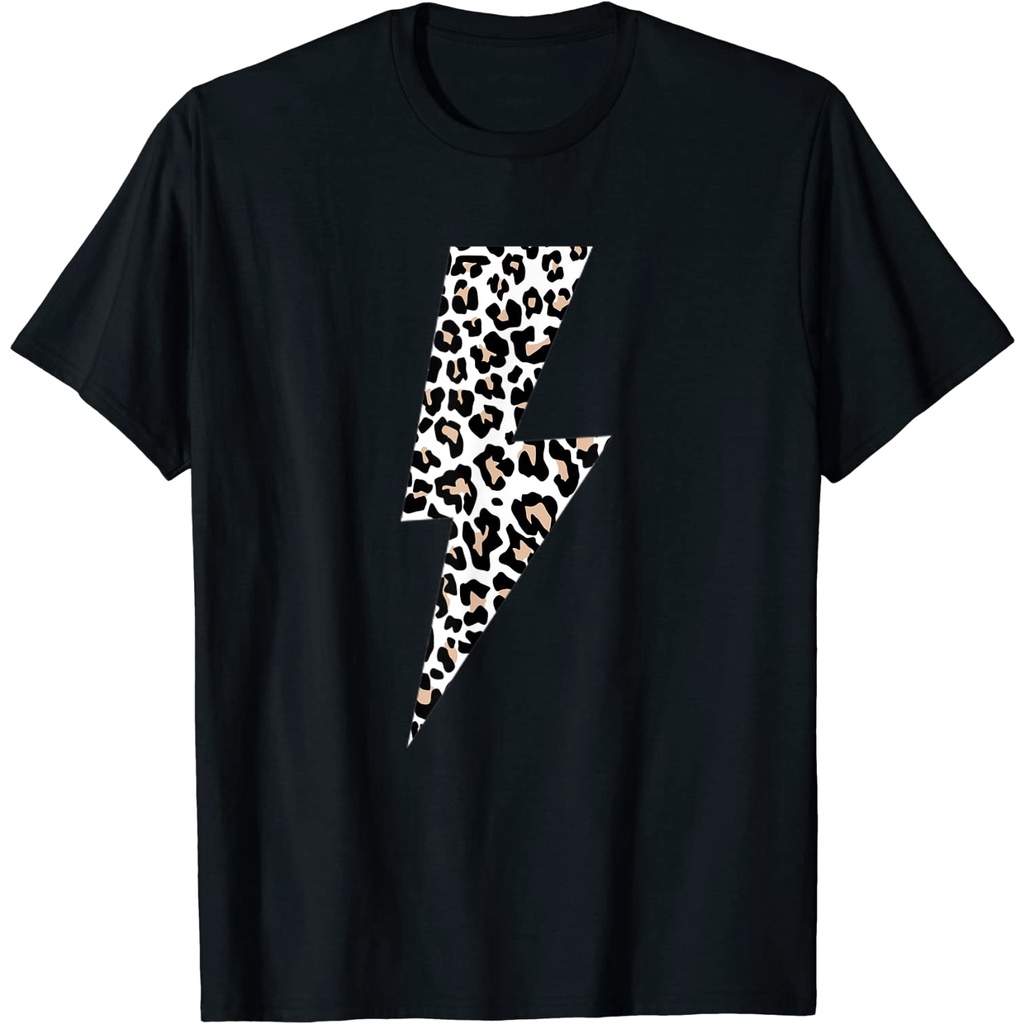 cheetah print lightning bolt shirt