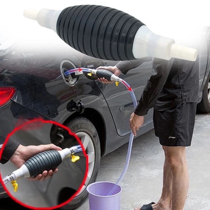 Aksesoris Mobil Portable Serbaguna Dengan Klip Katup Transfer Pompa Minyak Pumping Sucker Tank Universal Car Hand Fuel Gas Manual Untuk Gas Bensin Gasoline Solar Liquid