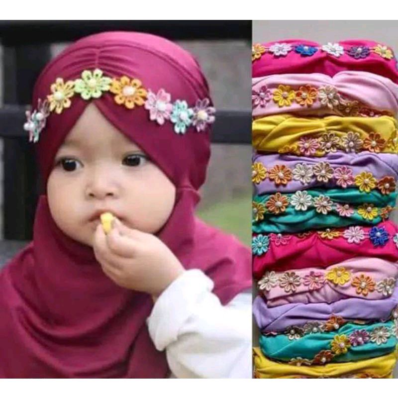 Jilbab Bayi Usia 0-3 Tahun Bunga Melati