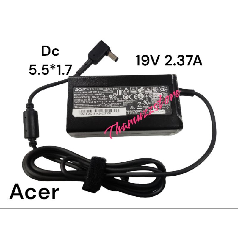 Adaptor acer aspire 3 A315-41 A314-33 19V 2.37A Original