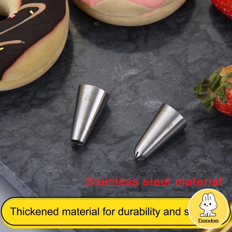 Cupcake Nozzles Stainless steel piping nozzle Stainless steel piping nozzle Spuit Baking Cake Decorator -Doo
