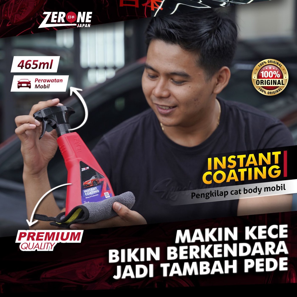 Promo Zerone Semi Nano Coating Pengkilap Mobil Serbaguna Efek Daun Talas Poles Mobil