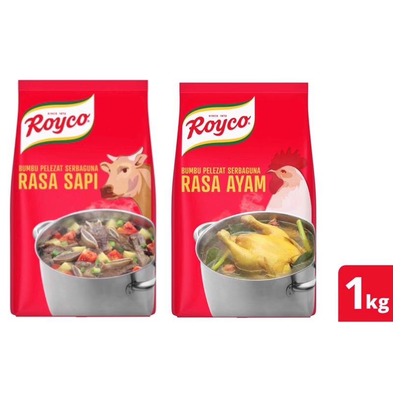 

Royco Bumbu Pelezat 1Kg / Royco / Bumbu / Pelezat / Rasa / ayam / Sapi / 1Kg / masak / beef / chicken / powder / serbaguna