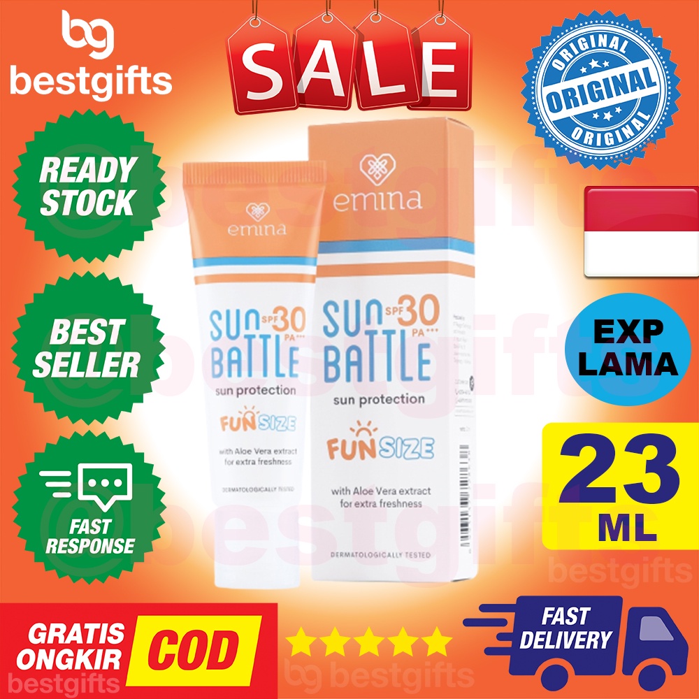 EMINA SUN BATTLE SPF 30 PA+++ SUNSCREEN PELINDUNG DARI SINAR MATAHARI 23 ML