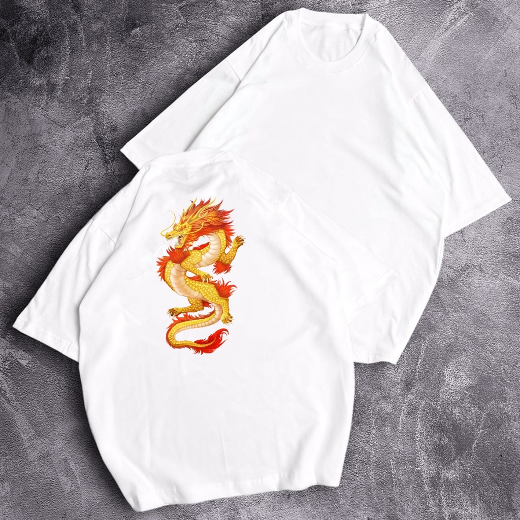 GSC - Kaos Oversize Dragon Fire / Kaos Oversize Bahan Cotton 24S