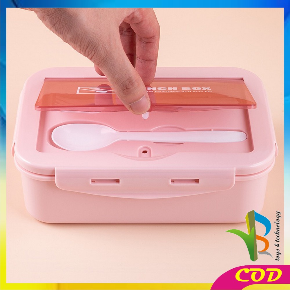 RB-C450 Lunch Box Set Tempat Makan Dengan Sendok Food Grade / Kotak Bekal Makanan Bento Box Portable