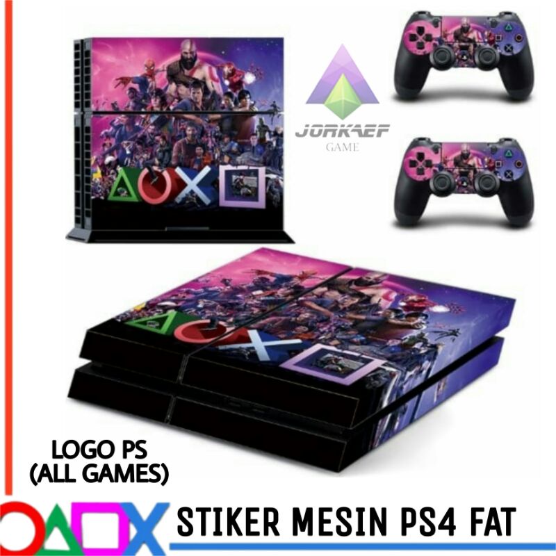 STIKER MESIN PS 4 FAT FREE STIKER STIK PS4