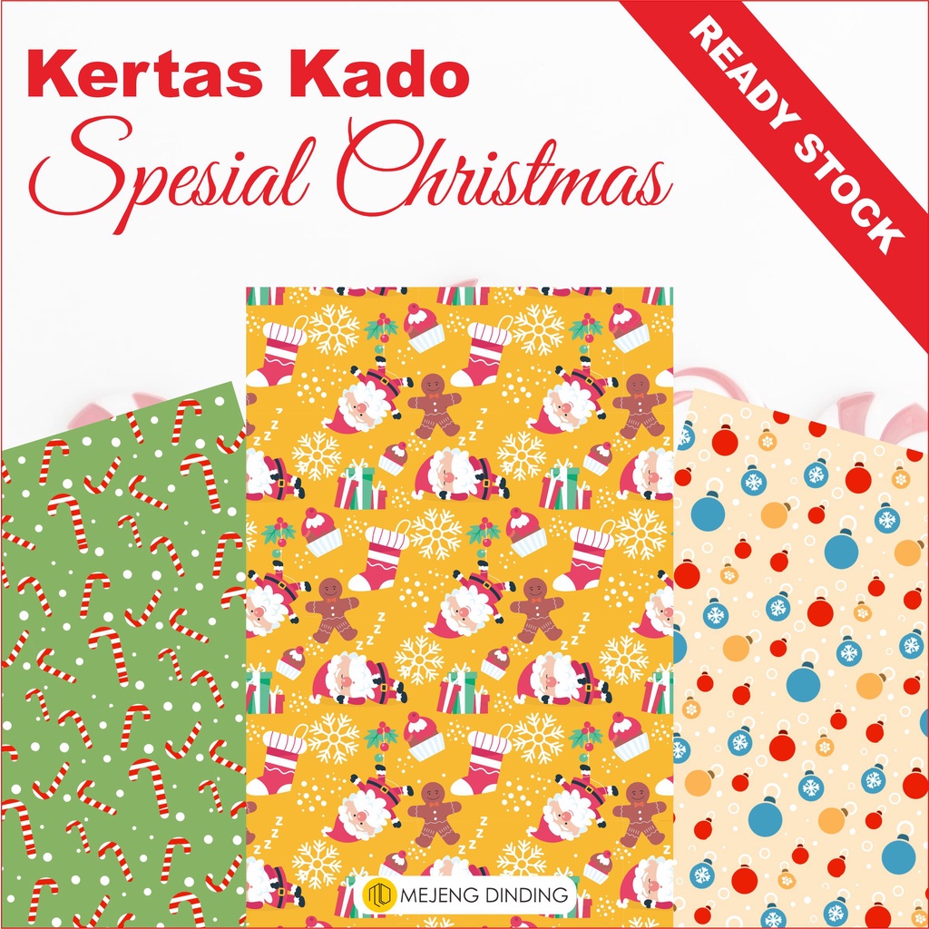 

( ISI 10 PCS ) Kertas Kado Natal / Wrapping Paper Christmas / Kertas Kado Natal Christmas Gift Wrap / Kertas Kado Wrapping Paper Sansan Wawa Seri Natal Christmas / christmas wrapping paper/ kertas wrap tema natal/ flower wrapping/ per pcs