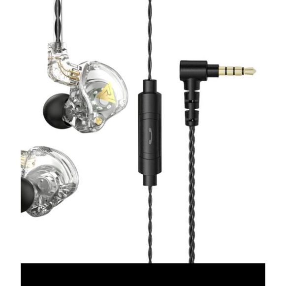 QKZ AK6 Pro Earphone with Mic alt KZ EDX Pro TRN MT1 KZ EDC KZ EDS - AK6 PRO CRYSTAL