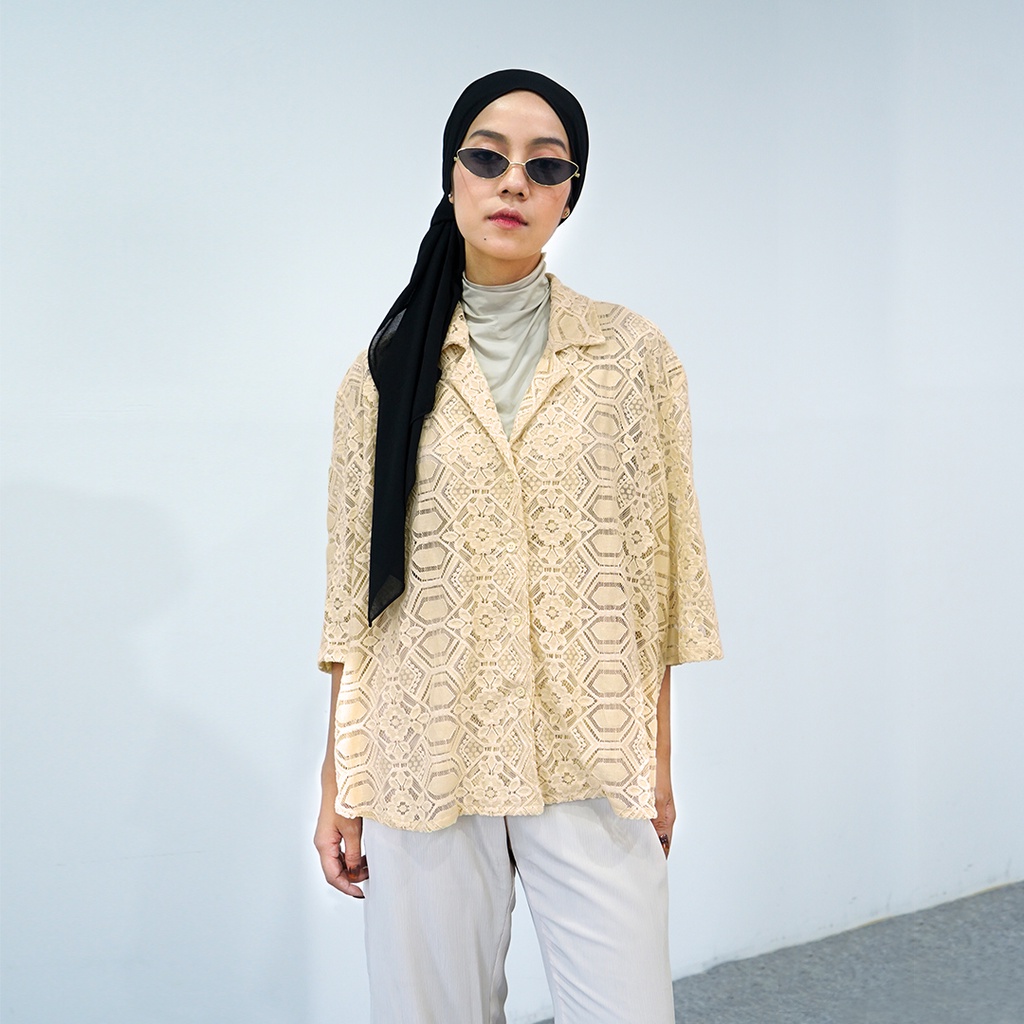 Cade Shirt by Bajubojo | atasan brocade | blouse wanita | brocade blouse