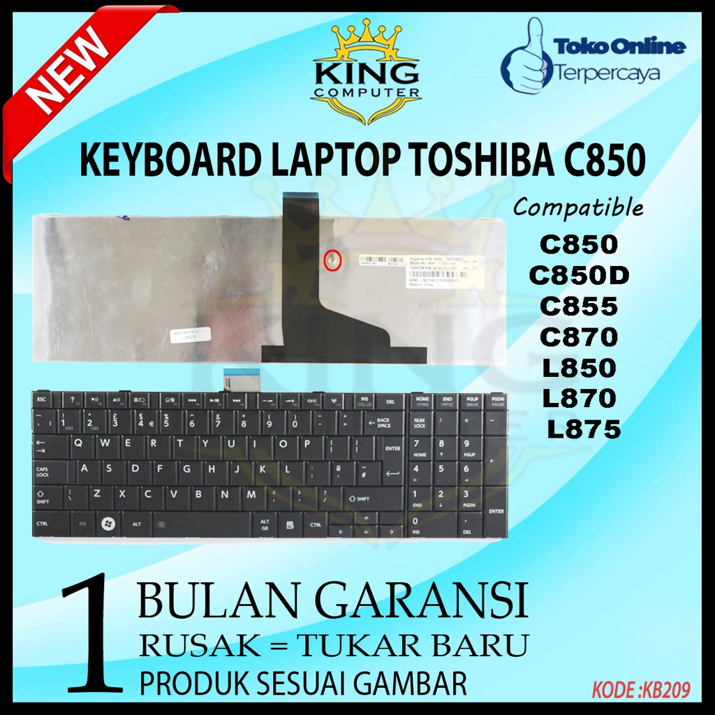 keyboard Toshiba Satellite L850 L850D L855 L855D P850 L870 L870D C850