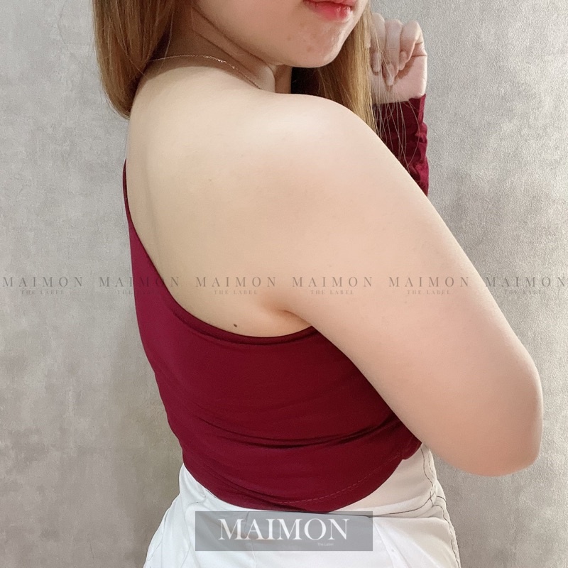 One Shoulder Summer Crop Top | Atasan Wanita Korean Fashion | Maimon Grosir