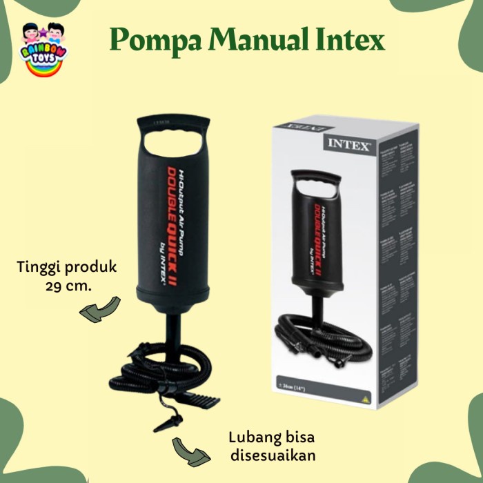 Pompa Angin Tangan Intex 324 untuk Balon dan Kasur Angin
