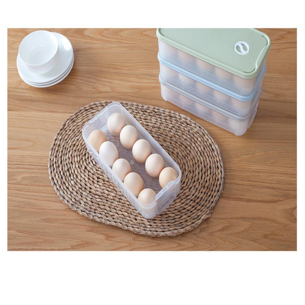 R-FLOWER Sealing Storage Box Portable Stackable Cartons Kulkas Fresh Storage Organizer Eggs Tray Keranjang Telur