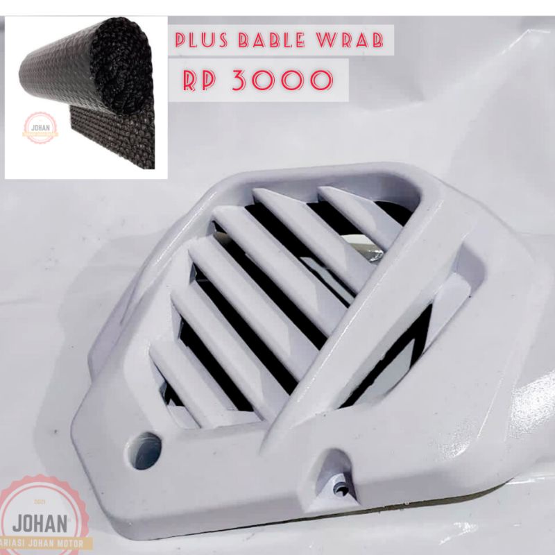 tutup radiator standart putih bisa buat Vario 125/tutup radiator termurah/variasi radiator grosir su