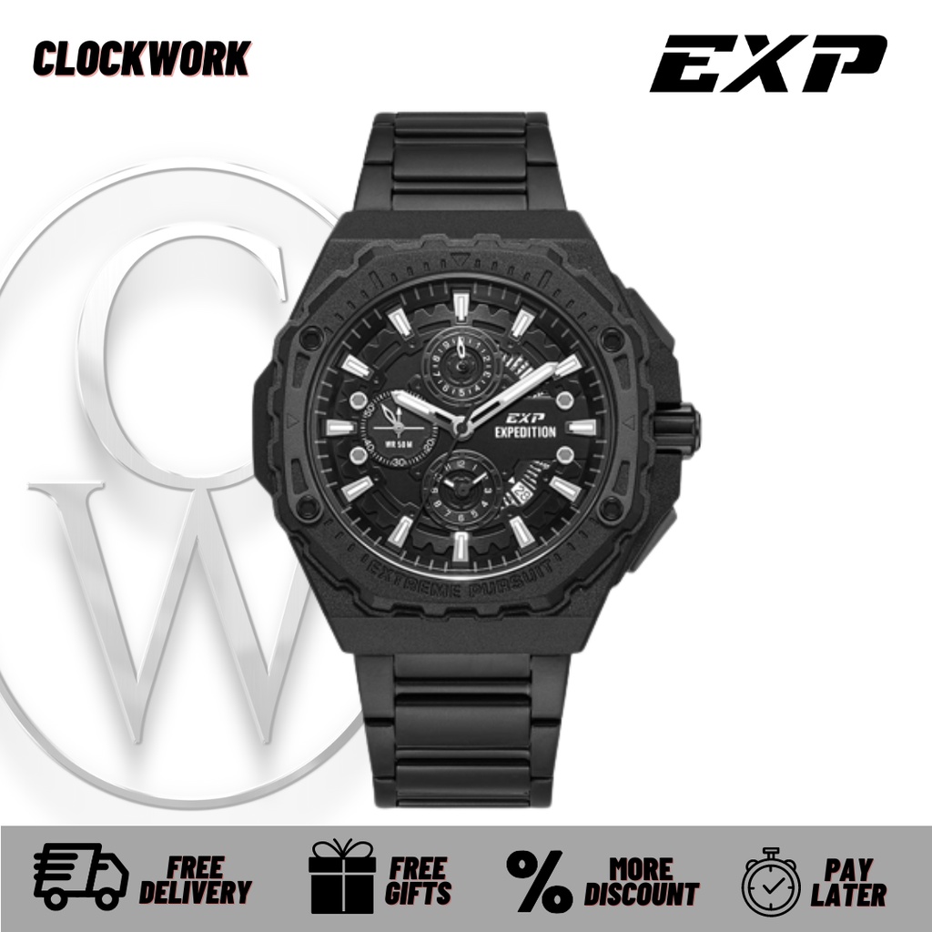 Jam Tangan EXPEDITION EXP E 6824 MCBIPBA Pria Rantai ORIGINAL