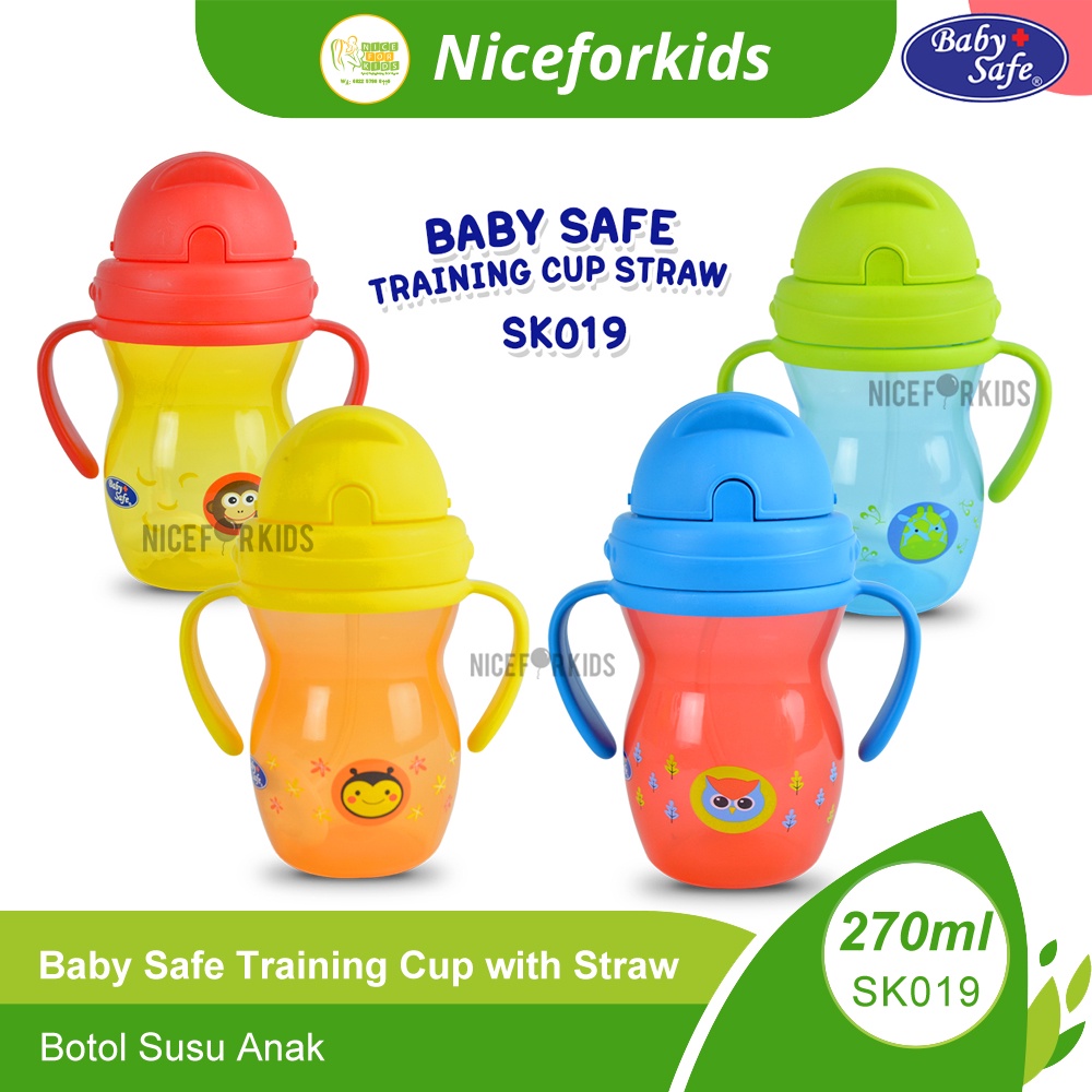 Baby Safe Training Cup w/ Straw (SK019) / Cup MInum Anak / Tempat Minum Anak