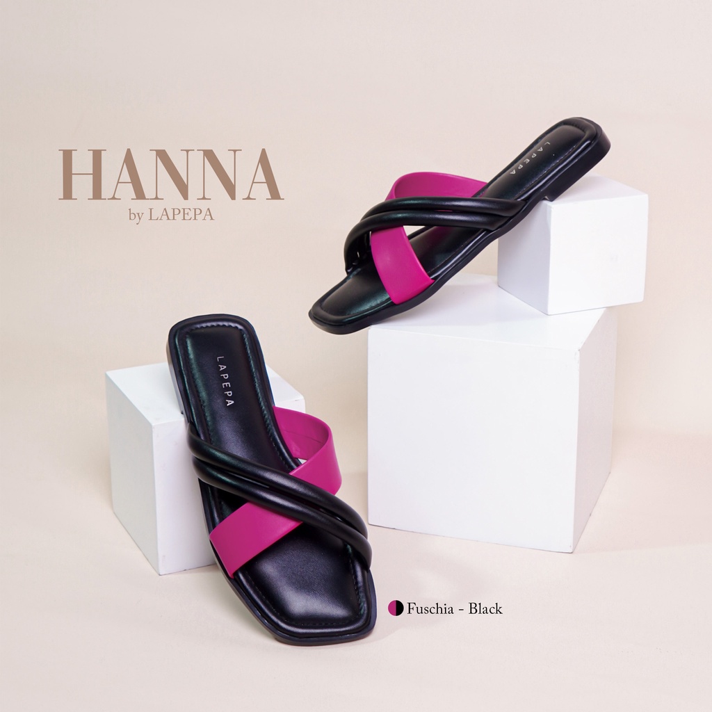 AVLINSTORE - tipe HANNA Sandal Wanita Teplek Silang Casual Sandal Flat Empuk Model Tali Silang