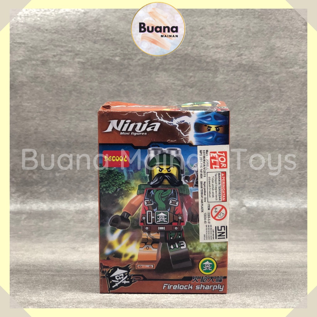BRICKS DECOOL KARAKTER NINJA MAINAN EDUKASI BRICK BLOCK ANAK COWO 10036