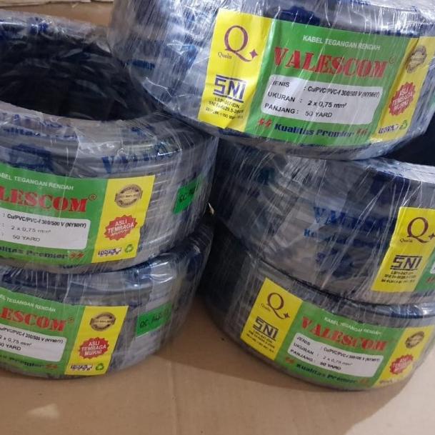 Kabel Serabut Murah Nyyhy 2x0.75 SNI / Kabel Listrik Serabut Hitam