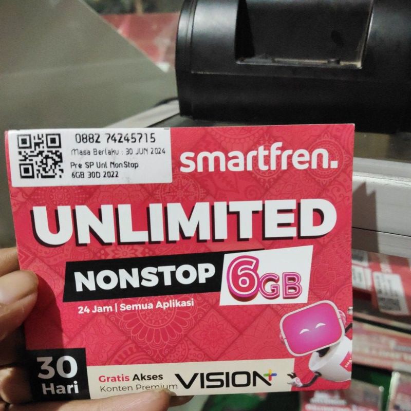 Perdana Smartfren 6Gb Unlimited 30hari