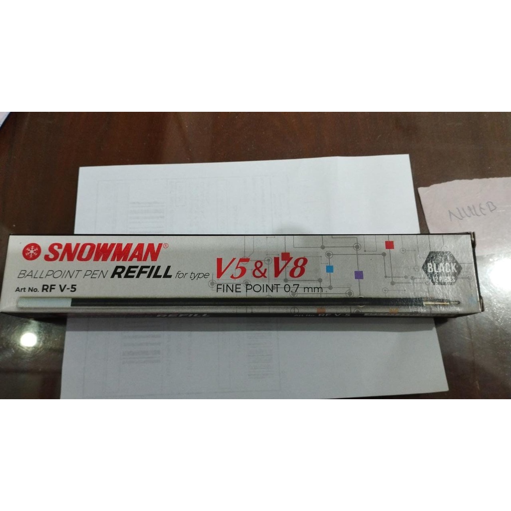 

Isi Pulpen refill Snowman V-5 0.7 (1 lsn ) - Hitam