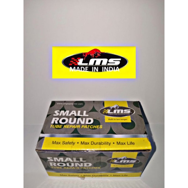 LMS patch small round tambal ban tip top tanpa bakar u ban dalam,