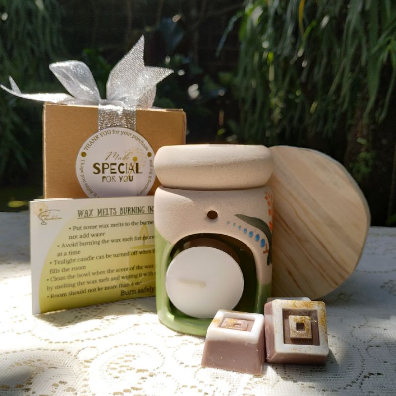 Hampers Aromatherapy Burner Set/Paket Tungku Aromaterapi, Tealight, Wax Melts (paket hemat)