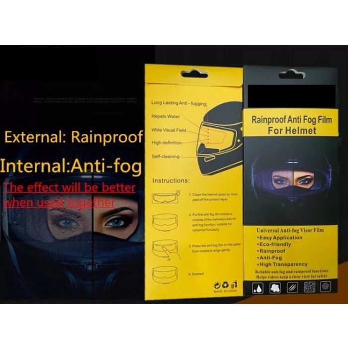 Anti Fog Helm Stiker Anti Air Helm Motor Antifog Anti Air Hujan