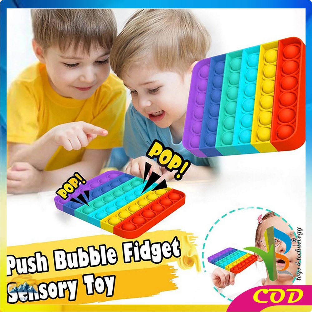 RB-M131 Mainan Pop It Rainbow Karakter Fidget Push Pop It Among Us Bulat Tik Tok Pop Its Mainan Anak