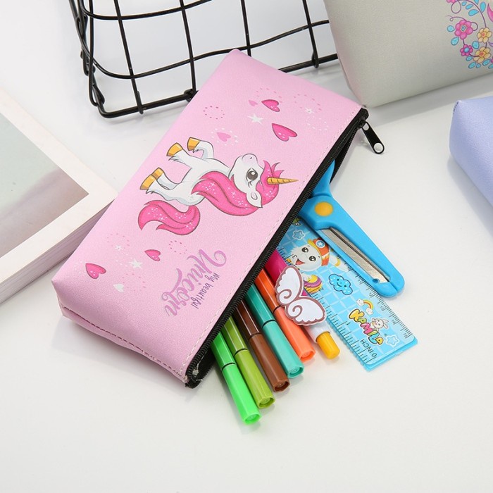 Tempat Pensil Unicorn Anak Sekolah Pony Lucu Cewek Perempuan Pencil