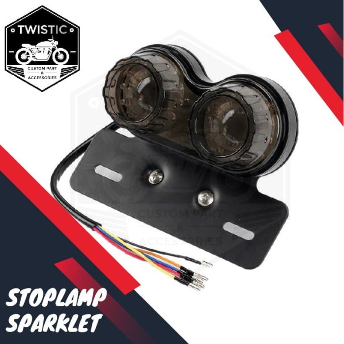 Stoplamp Sparklet Lampu Belakang Motor Kawasaki W175 CB Harley Triumph