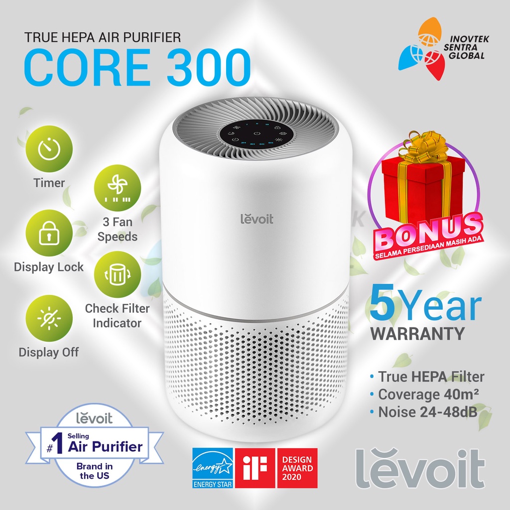 Levoit Core 300 Air Purifier True HEPA Filter - Garansi Resmi