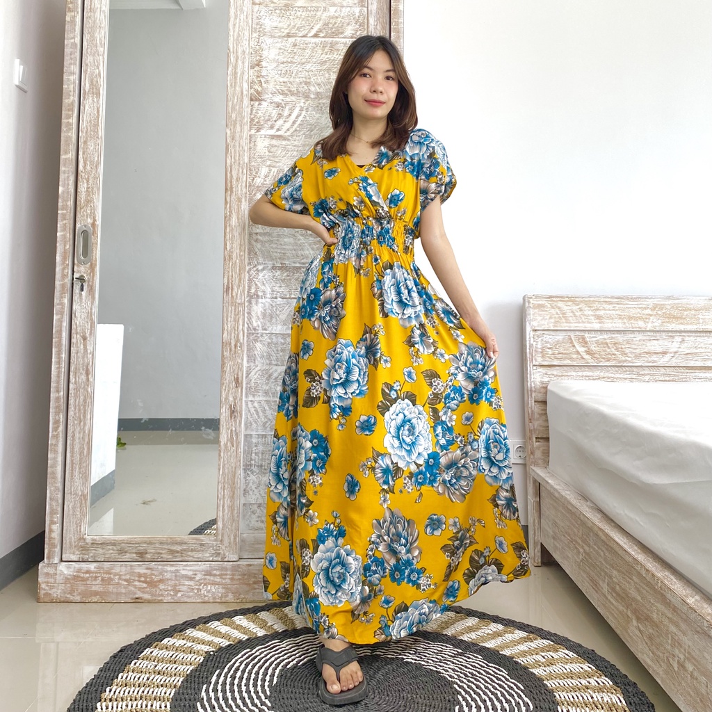 Dress Mozza Panjang Bali Bunga