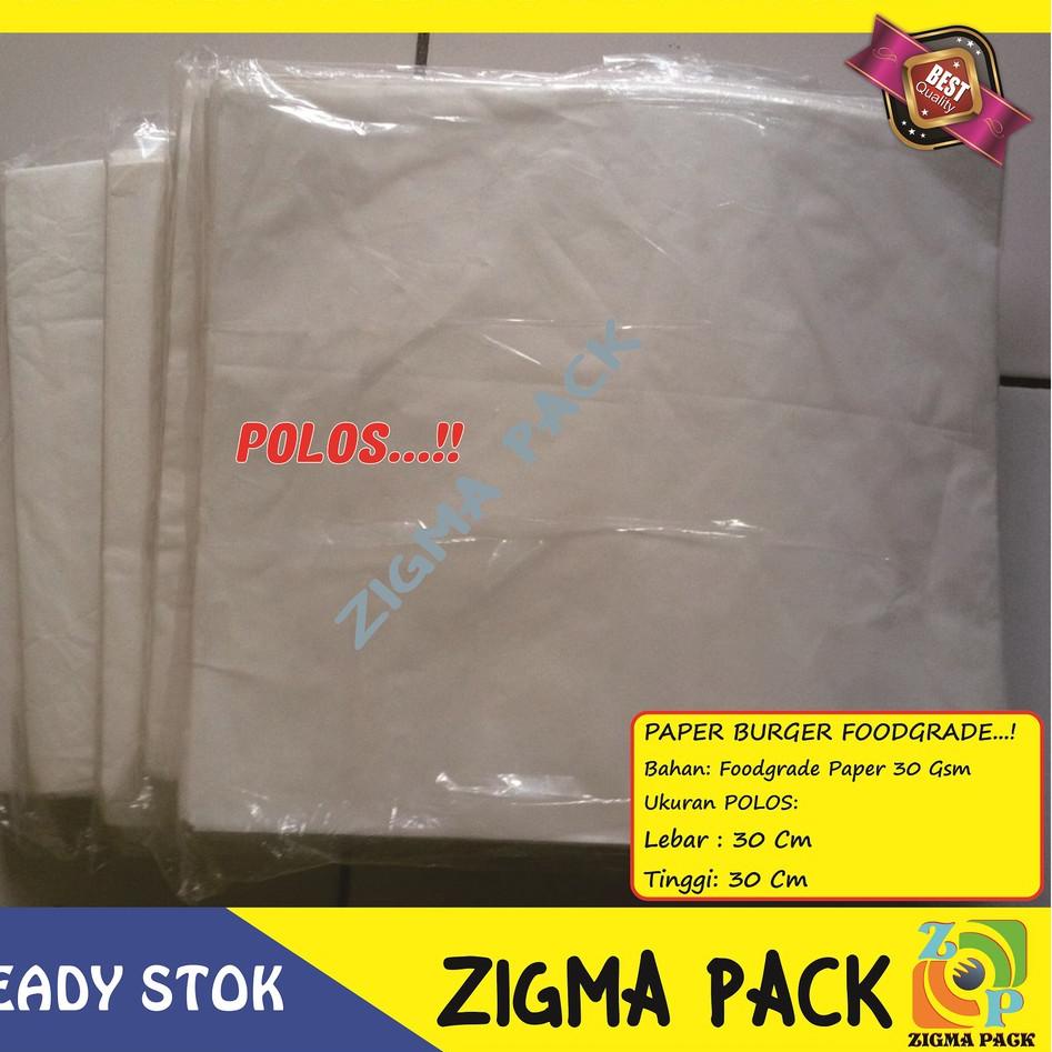

♘ Kertas Nasi 30x30 Isi 500 Foodgrade/Kertasburger/KertasKFC/Paper Wrap/kertaslaminasi/Kertas putih ❁