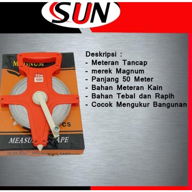 meteran 50 Meter | Meteran Roll 50 Meter | Meteran Tancap