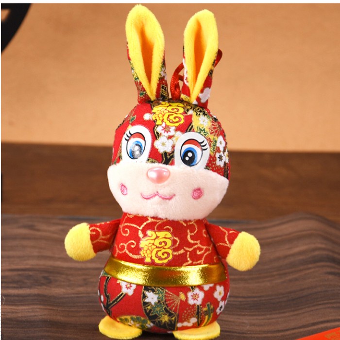 NEW  Boneka Kelinci 2023 Dekor Souvenir Imlek Boneka Rabbit Plush Toy 12 Shio Kelinci Macan Kerbau Tikus Harga Grosir Termurah