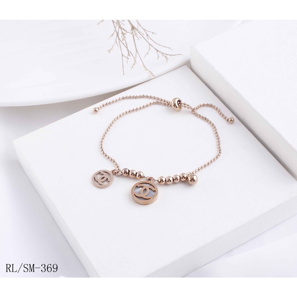 Gelang Titanium Biji Bola Terbaru Permata Perhiasan Fashion  369 3279