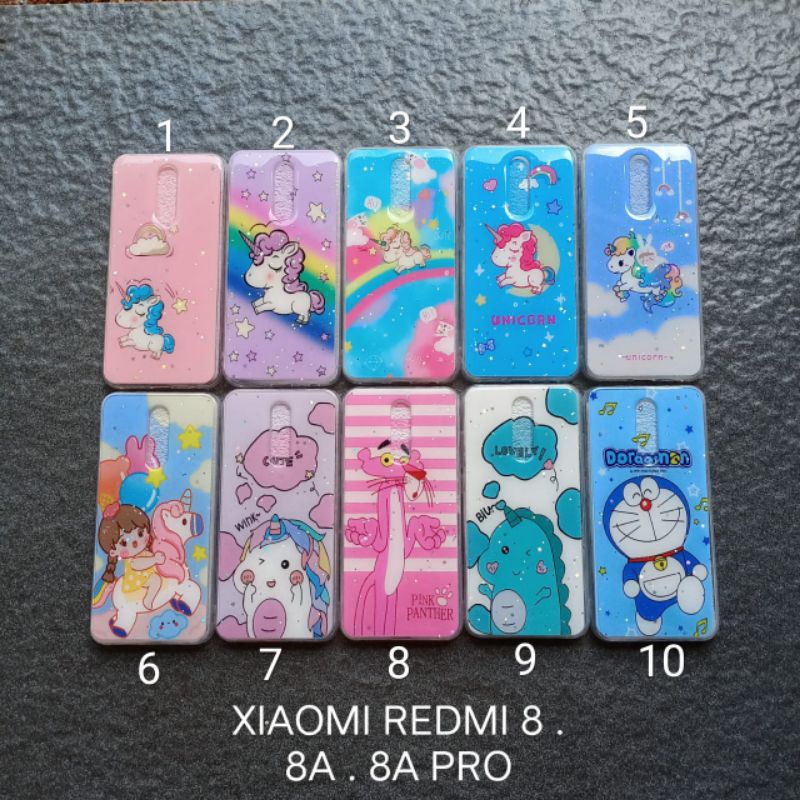 Case gambar Xiaomi Redmi 8 . Redmi 8A . Redmi 8A PRO  motif cewek ( 6 motif ) soft softcase softshell silikon cover casing kesing housing