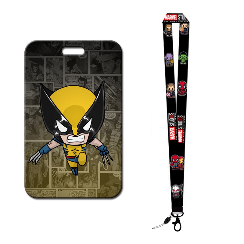 Holder Kartu Motif Kartun Marvel Dengan Lanyard Untuk Mahasiswa