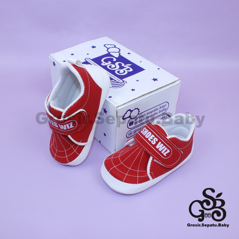 prewalker sepatu bayi laki laki perempuan umur 2 - 12 bulan model casual SPIDER polos ringan &amp; fleksibel