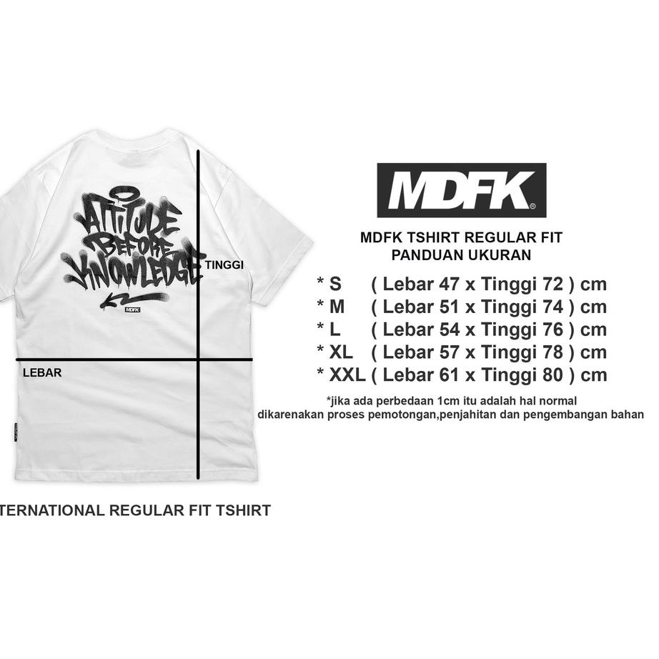 ↑❂❉ MDFK Attitude Graffiti Tshirt (White) Terbaru