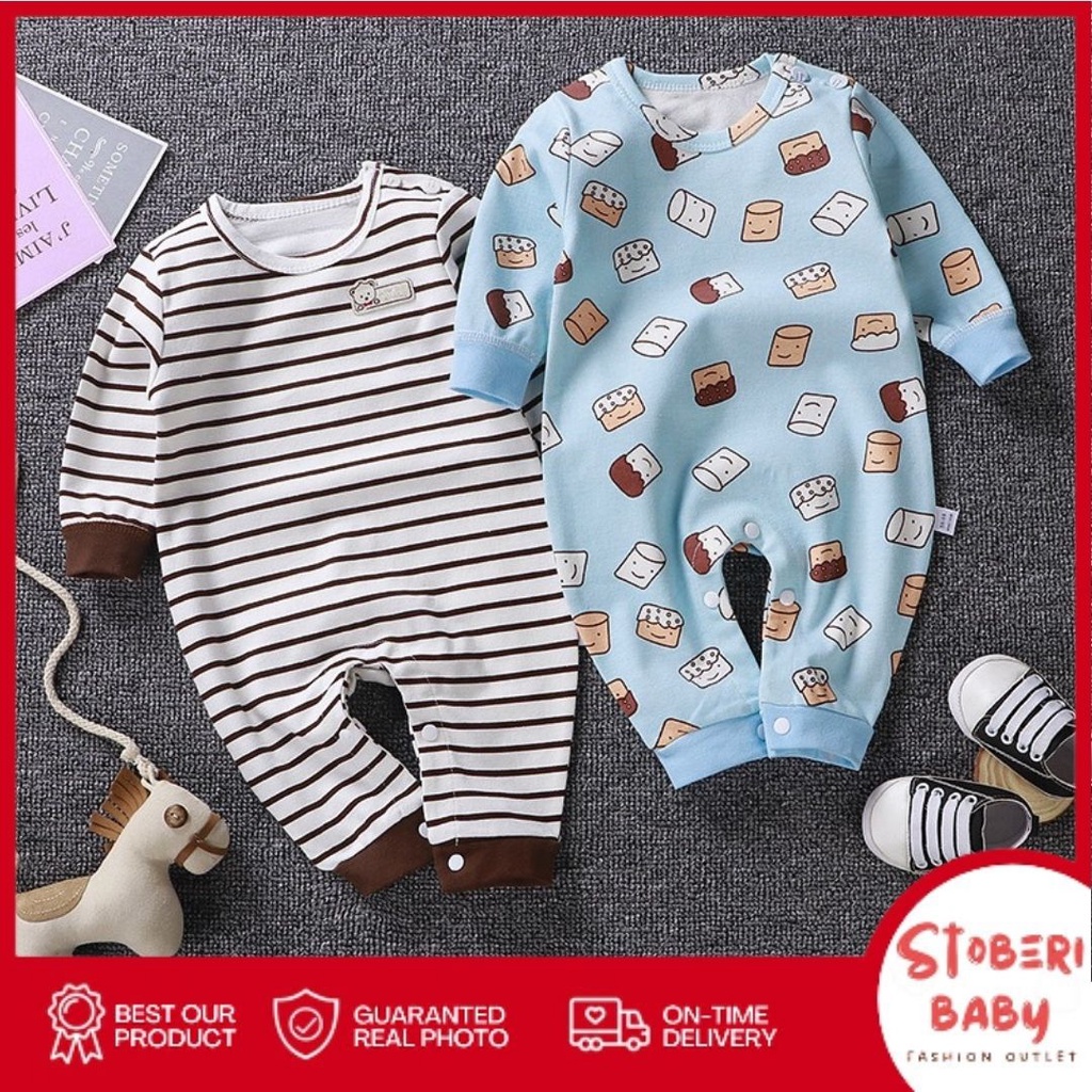 stoberi baby - JUMPER BAYI PANJANG IMPORT 0-6 bulan / romper bayi baju bayi jumper lucu bayi 100% import A1