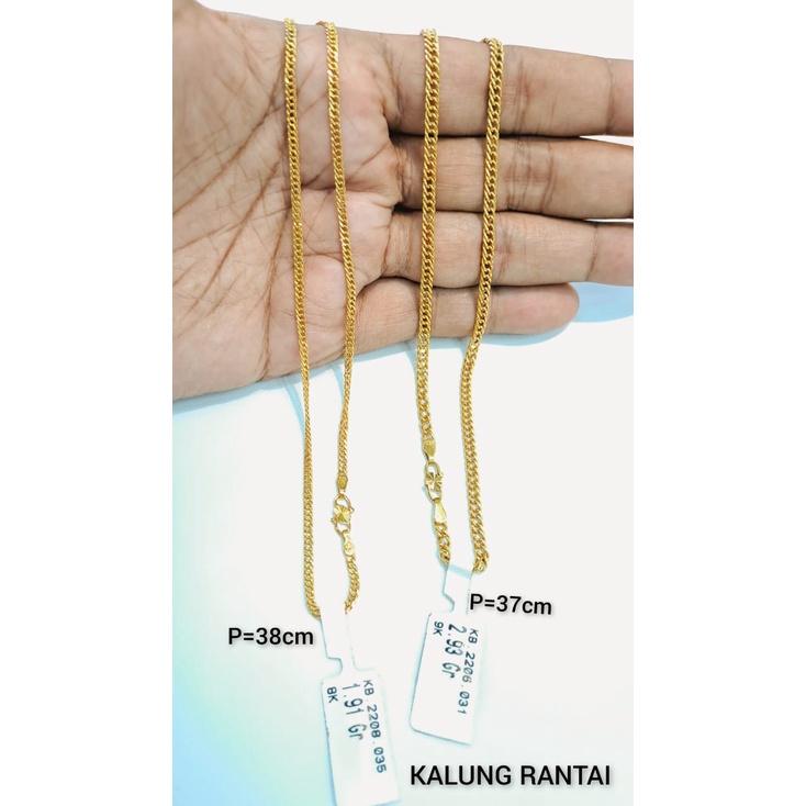 Kalung rantai pendek kadar 420/9karat