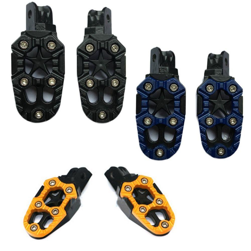 Preva 1pasang Pedal Motor Universal Non-Slip Pijakan Kaki Penjepit Rest Pegs