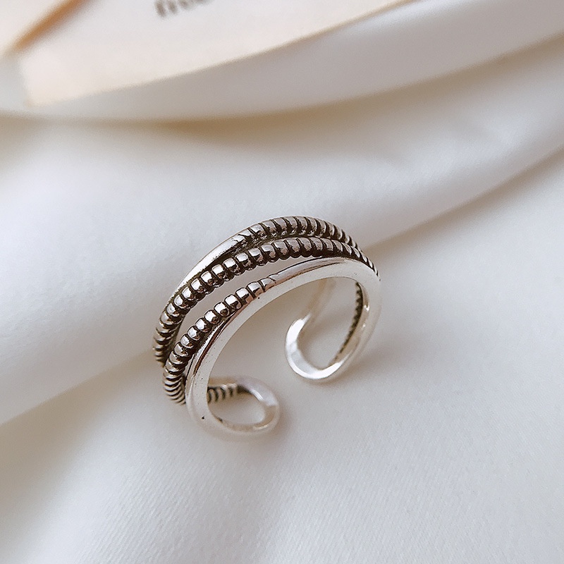 Cincin Rantai Multilayer Model Lilit Silang Untuk Wanita