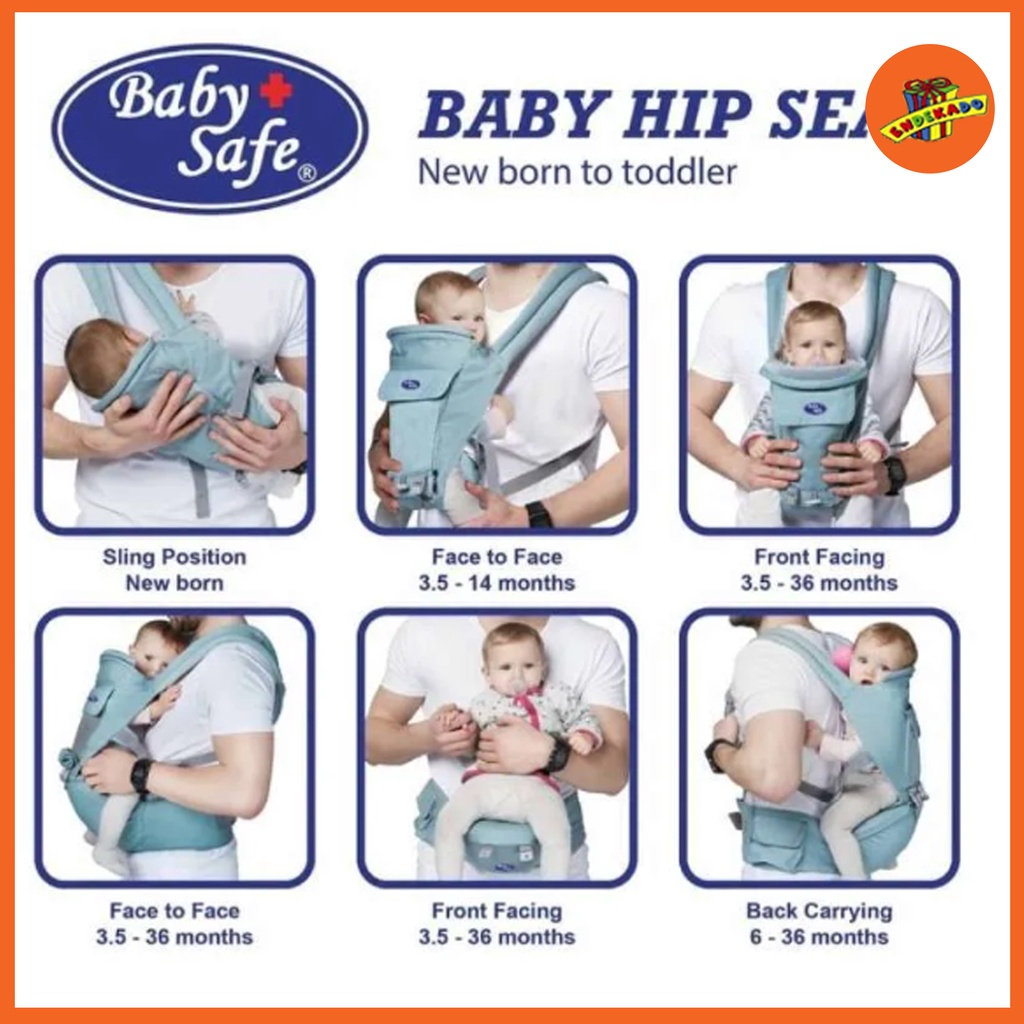 BABYSAFE Hipseat Carrier Newborn to Toddler - Gendongan Bayi BC06