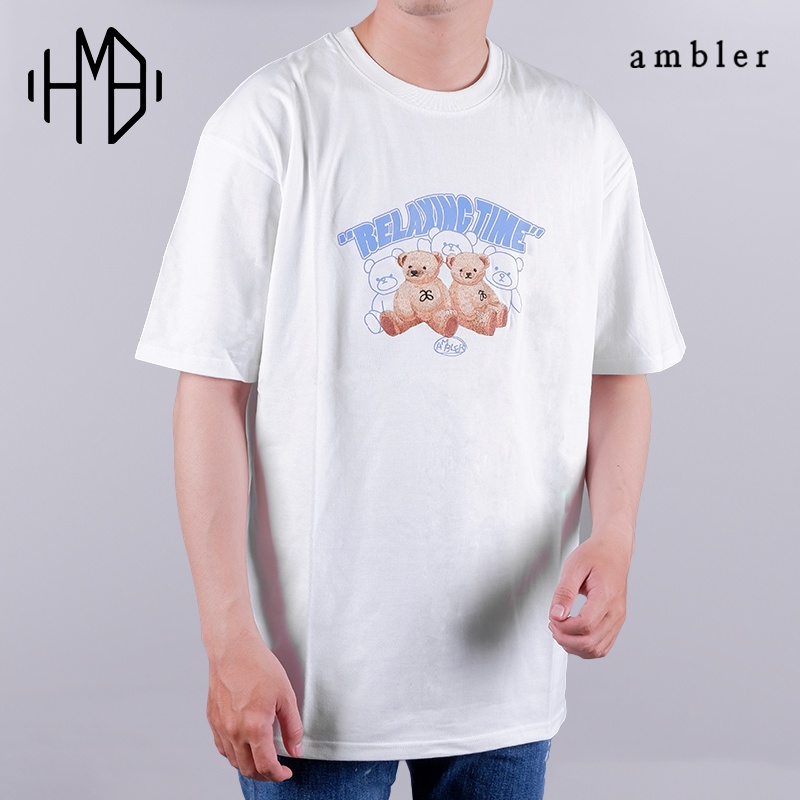 Ambler Relaxing Time Oversized Tee White